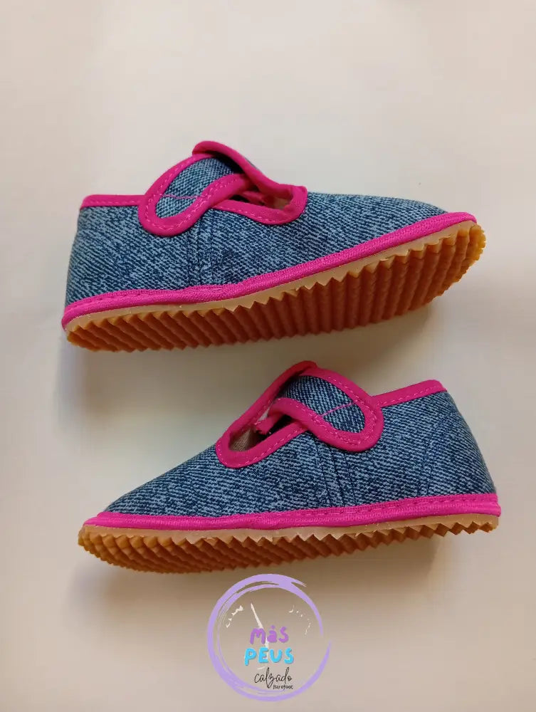 Pepitos Lona vaquero/fucsia