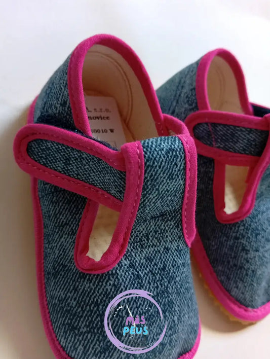 Pepitos Lona vaquero/fucsia