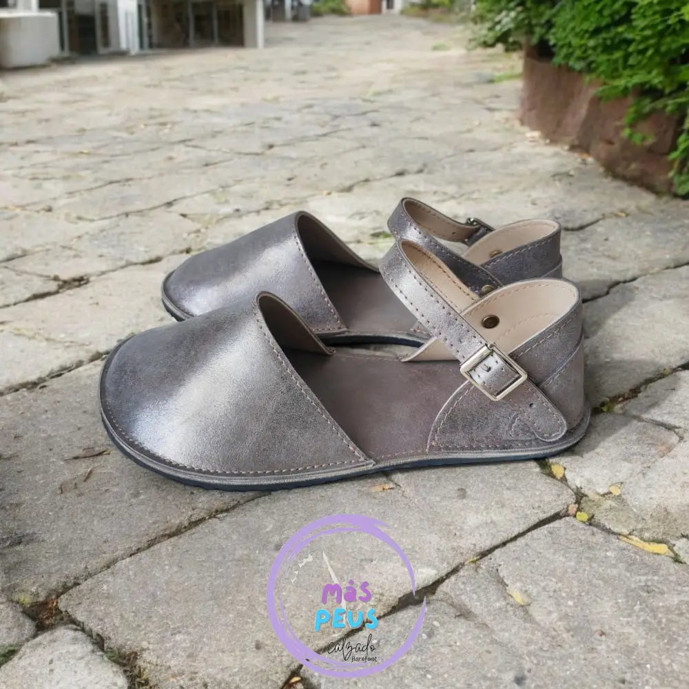 Sandalias Artesanales 4mm (Gris metalizado)