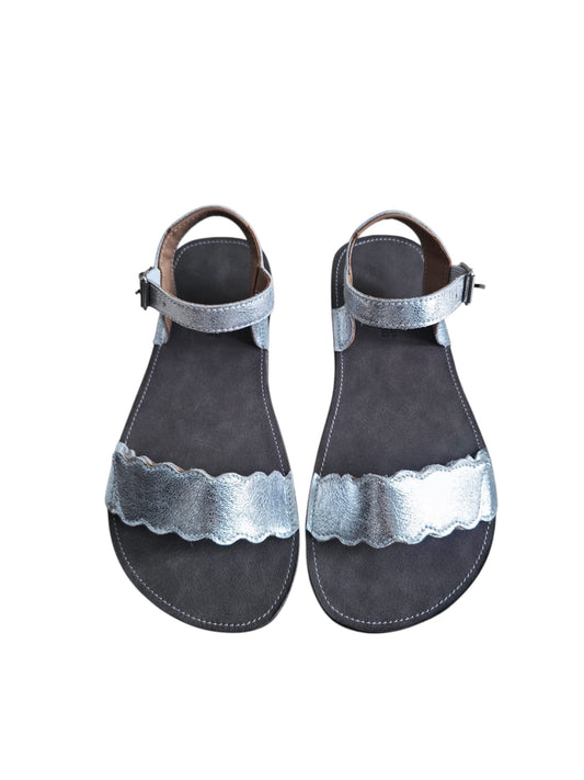 Sandalias wide silver